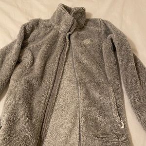north face womens gray full zip jacket osito size small